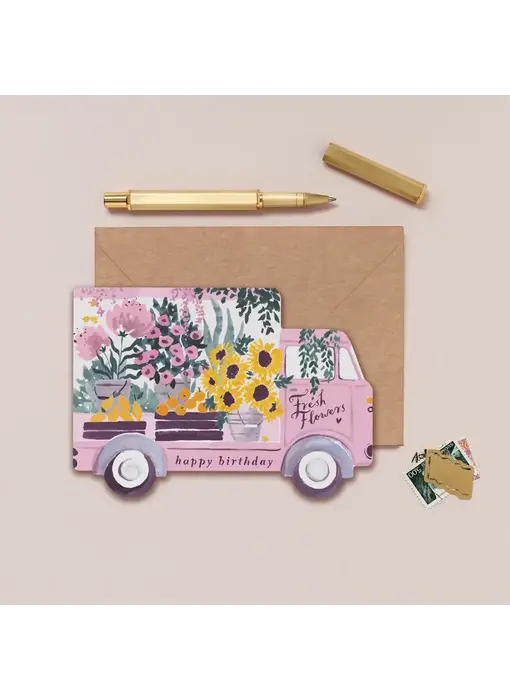 Flower Truck Birthday Card