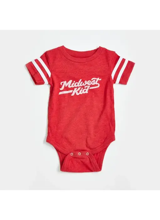 Midwest Kid Heather Red Onesie 12 months