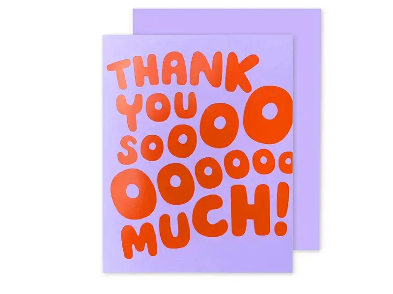The Social Type Thank You Sooo Much Thank You Card