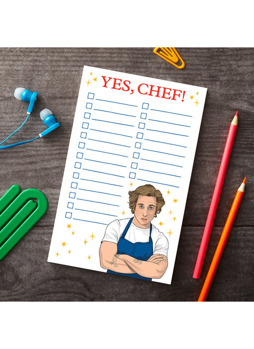 Notepad: Yes, Chef! the Bear Checklist