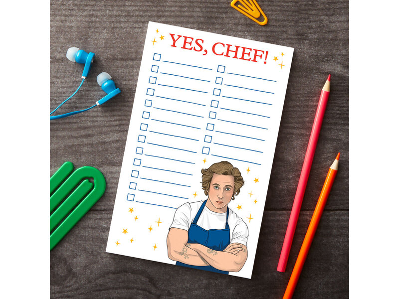 The Found Notepad: Yes, Chef! the Bear Checklist