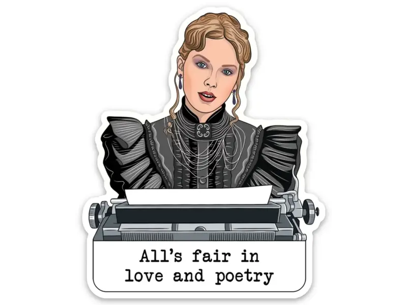 The Found Taylor Love and Poetry Die Cut Sticker