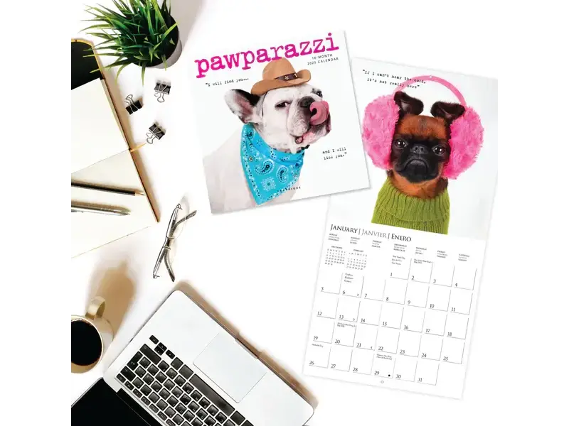 Graphique De France Pawparazzi 7 x 7 Wall Calendar