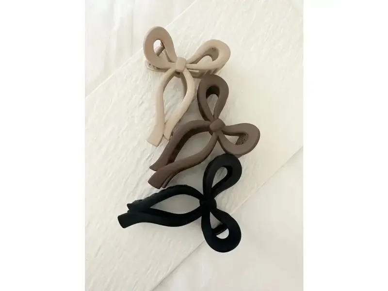 LoveLina Assorted Matte Ribbon Tie Hair Claws - Basho