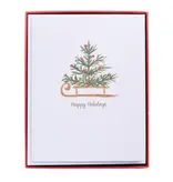 Graphique De France Watercolor Tree and Sleigh  Mid-Sized Holiday Boxed Cards Graphique De France Watercolor Tree and Sleigh  Mid-Sized Holiday Boxed Cards
