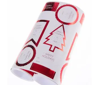 Classic Red Foil Holiday Gift  Labels Roll