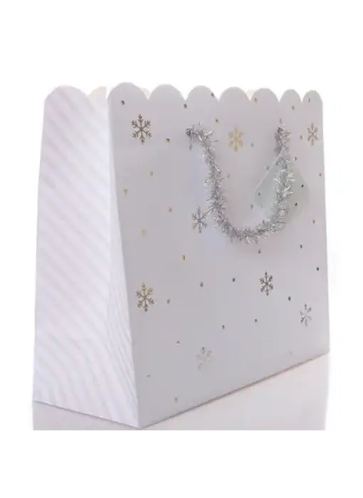 Snowflake Large Holiday  Gift Bag Set - White
