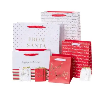 Classic Holiday Large Portrait Gift Bag