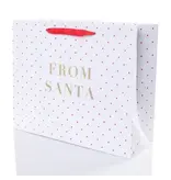 Graphique De France Classic Holiday Large Landscape "From Santa" White Gift Bag Graphique De France Classic Holiday Large Landscape "From Santa" White Gift Bag