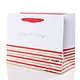 Classic Holiday Medium Landscape "Happy Holidays" White Gift Bag