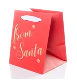 Graphique De France Classic Holiday Small Portrait "From Santa" Red Gift Bag Graphique De France Classic Holiday Small Portrait "From Santa" Red Gift Bag