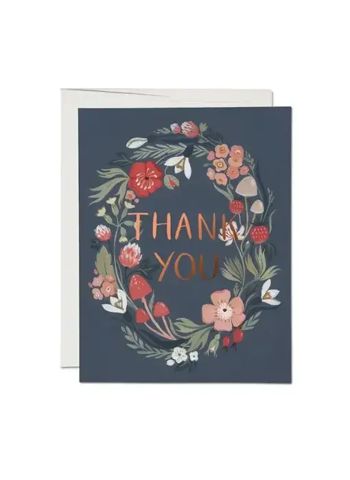 Forest Blue Thank You Greeting Card