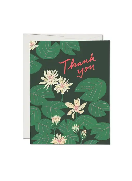 Water Lilies Thank You Greeting Card