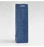 Paper Source Navy Flurry Wine Gift Bag