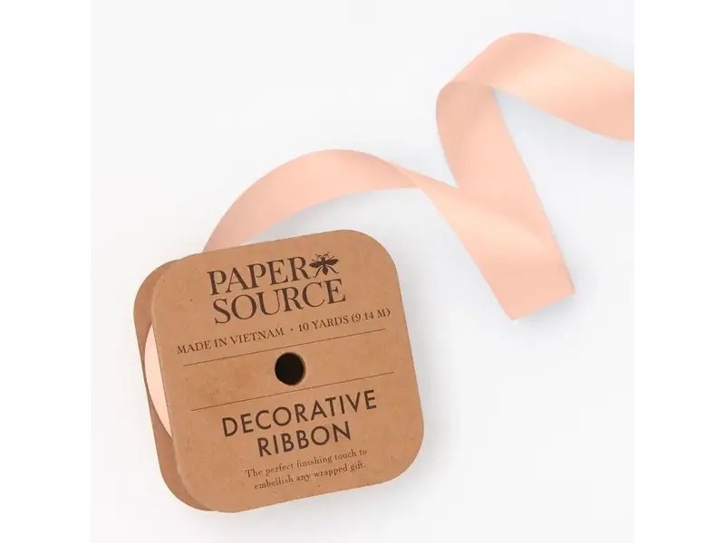 Paper Source Satin Ribbon 1" Width Blush