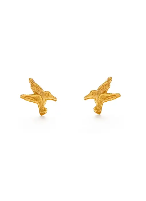 Tiny Hummingbird Stud Earrings