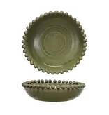 Creative Co-OP Decorative Handmade Terra-cotta Bowl w/ Hobnail Edge