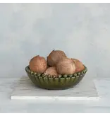 Creative Co-OP Decorative Handmade Terra-cotta Bowl w/ Hobnail Edge