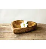 Creative Co-OP Decorative Mango Wood Heart Bowl