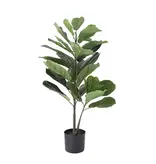 Creative Co-OP Faux Fiddle Fig Leaf Plant in Pot