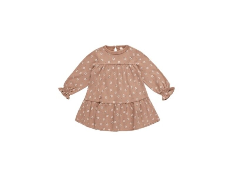 Rylee + Cru Inc. TIERED JERSEY DRESS || ROSE DITSY