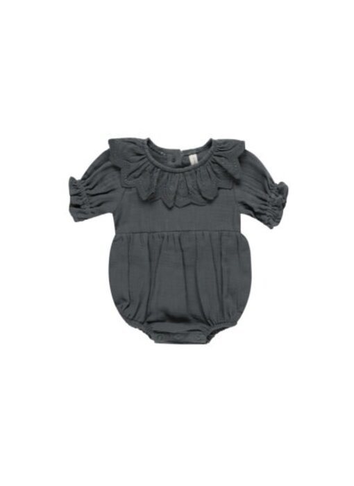 COLLARED ROMPER || INDIGO