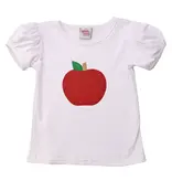 Sparkle Sister by Couture Apple Puff Sleeve Shirt white 2T