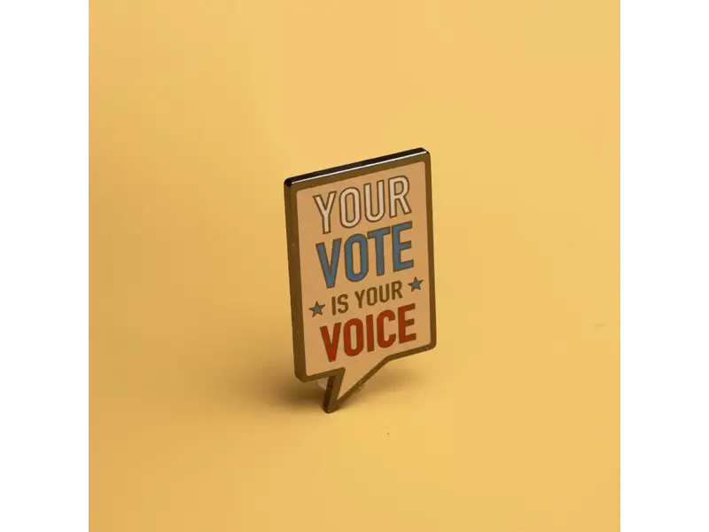 Dissent Pins Your Vote Is Your Voice Pin