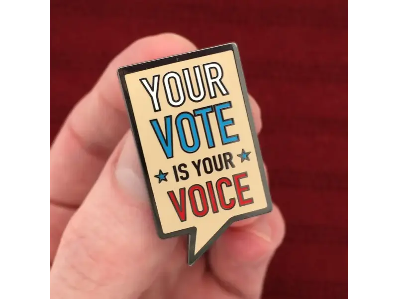 Dissent Pins Your Vote Is Your Voice Pin