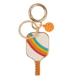 Fashion City Pickleball Enamel Lanyard Key Ring Keychain IV