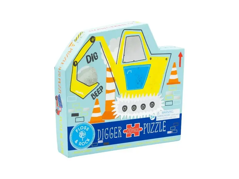 Floss and Rock 20 Piece Jigsaw - Construction Digger