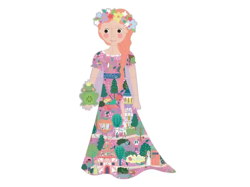 Floss and Rock Fairy Tale 40pc "Princess" Shaped Jigsaw Puzzle