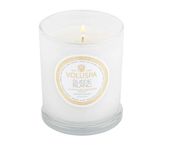 Suede Blanc Classic 9.5oz Maison Candle