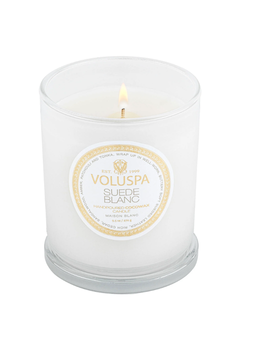 Suede Blanc Classic 9.5oz Maison Candle