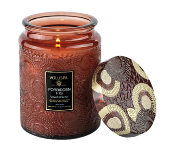 Forbidden Fig - Large Glass Jar Candle