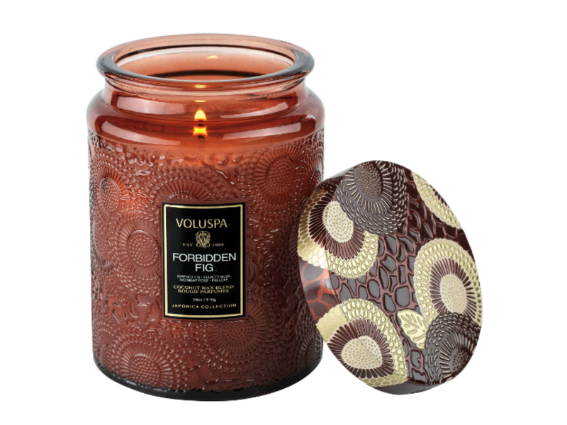 Voluspa Forbidden Fig - Large Glass Jar Candle
