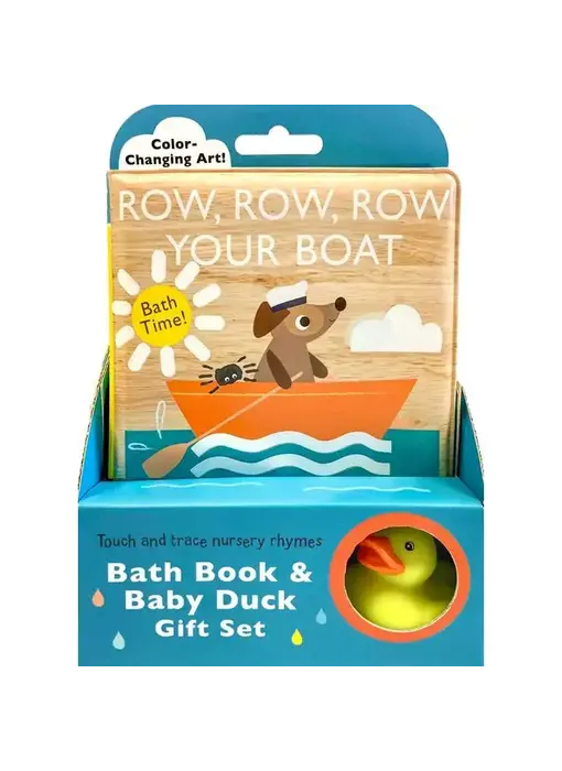 Row, Row, Row Your Boat Bath Book & Baby Duck Gift Set