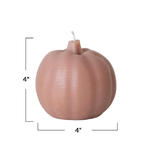 Creative Co-OP Unscented Pumpkin Shaped Candle, Camel Color