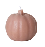 Creative Co-OP Unscented Pumpkin Shaped Candle, Camel Color