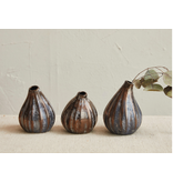 Creative Co-OP Stoneware Fig Shaped Vases,  Small