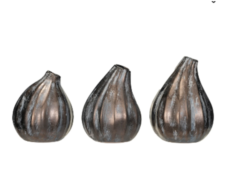 Creative Co-OP Stoneware Fig Shaped Vases,  Small