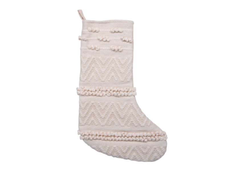 Creative Co-OP Woven Cotton Blend Christmas Stocking