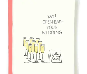 Open Bar Wedding Card