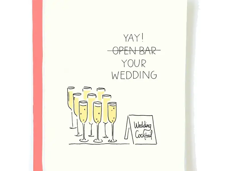 Pop + Paper Open Bar Wedding Card