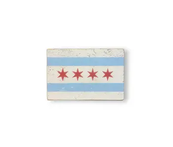 Chicago Flag Rustic Sign 7 X 10