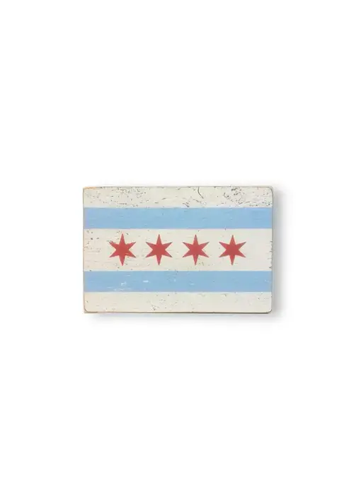 Chicago Flag Rustic Sign 7 X 10