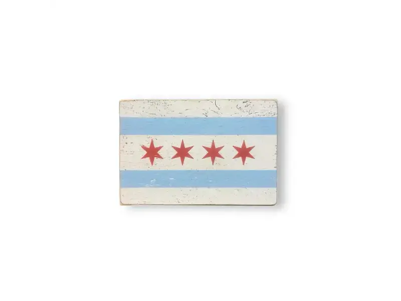 Go Jump In The Lake Chicago Flag Rustic Sign 7 X 10