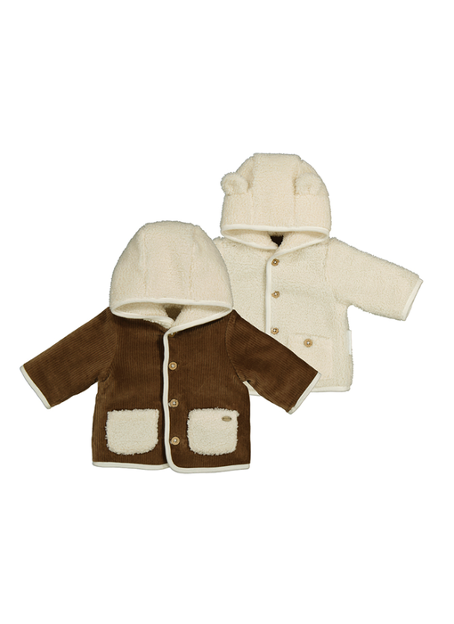 Reversible shearling coat | mocha