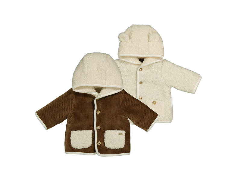 Mayoral Reversible shearling coat | mocha