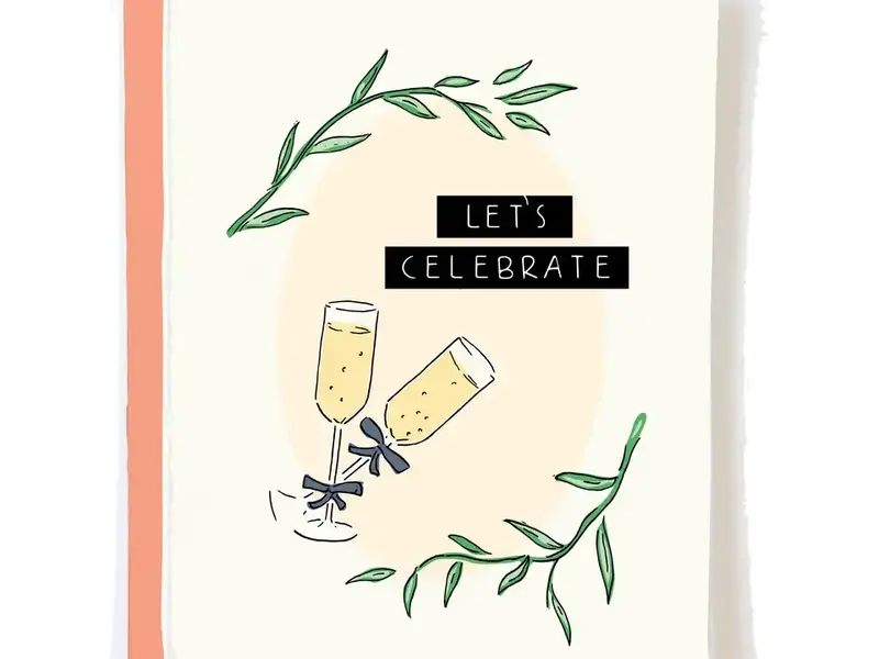 Pop + Paper Lets Celebrate Wedding Card